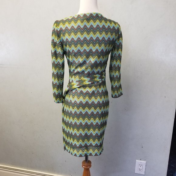 Ark & Co 3/4 sleeve faux wrap dress (Z-11) - Picture 8 of 8